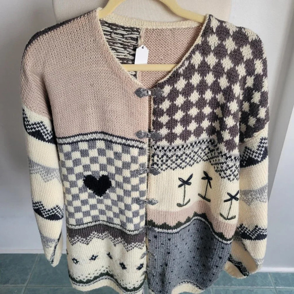 Love Handcrafted One of a Kind Crochet Sweater (Size L/XL) - Picture 8 of 16